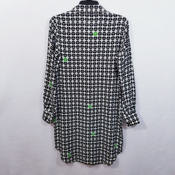 Trina Turk Silk Dress Button Front - Size 8 - Picture 5 of 8